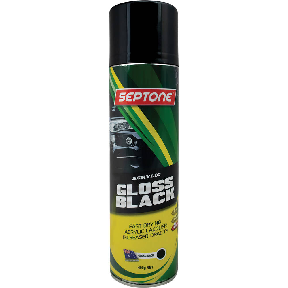 Septone Acrylic Paint, Gloss Black - 400g