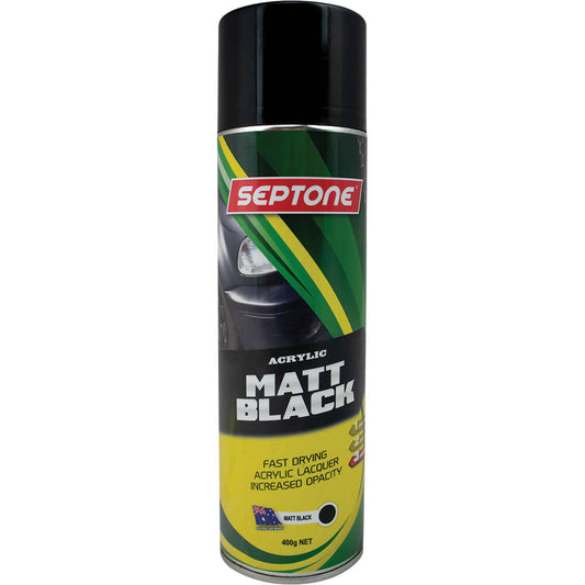Septone Acrylic Paint, Matt Black - 400g