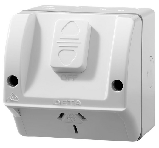 Deta 240V 15 Amp Single Outlet Outdoor Powerpoint