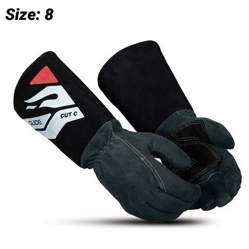 Guide Full-Grain Goatskin Leather Welding Gauntlet Gloves - G3571-08