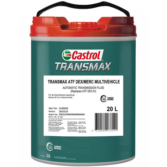 Castrol Transmax ATF DEX / MERC Multivehicle 20L